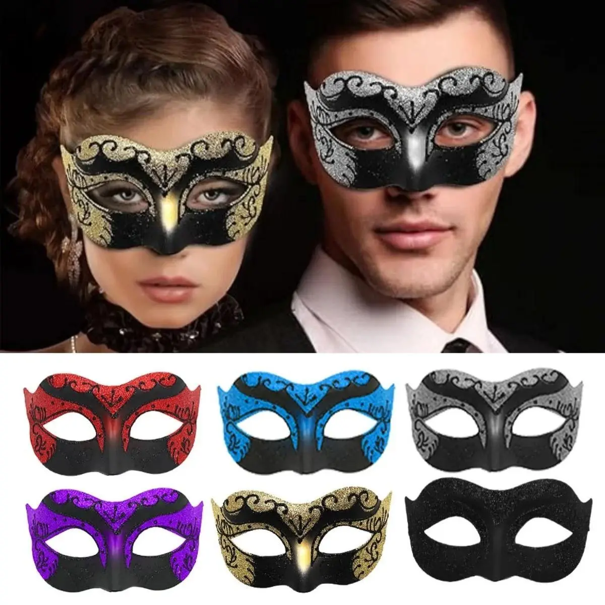Painted Women Men Masquerade Mask Venetian Mask Party Eye Mask Halloween Mardi Gras Costume Party Ball Dress Costume