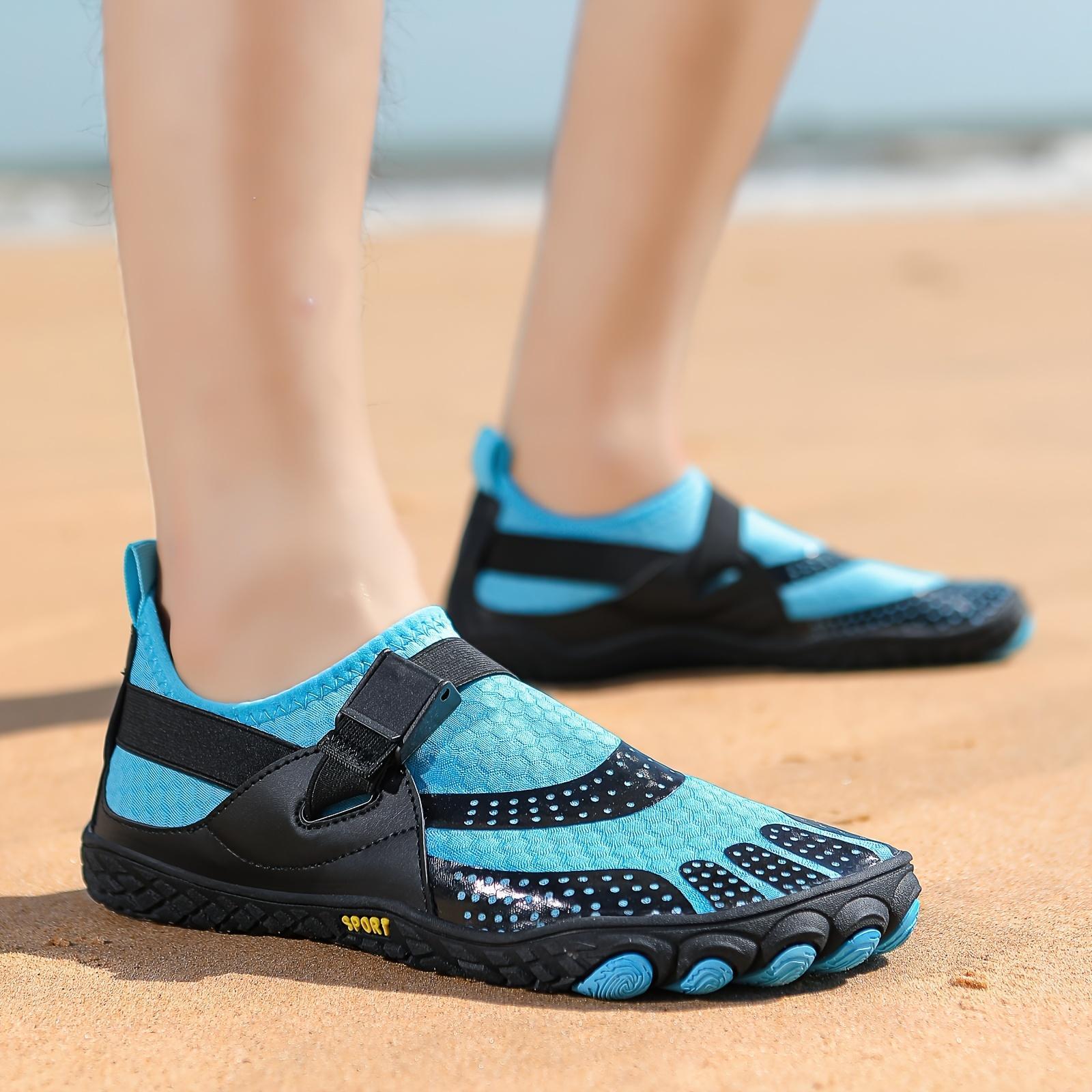 Men's river trekking shoes, wading shoes, beach shoes, reef non-slip men's quick-drying barefoot hiking shoes, swimming shoes, swimming water shoes, snorkeling shoes, suitable for beach vacations, camping, beach parties, five-finger men's shoes, soft, gym