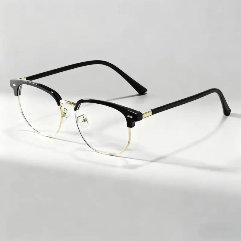 Anti-Blue Light Metal Frame Square Eyeglasses - Simple, Minimalist, Casual Stylish Design for Daily Office Wear, Sports & Outdoor Eye Protection, Blue Lights Glasses tiktokshopspringglowup, Fashion Eyeglass Accessories, Blue Light Glasses summerwins
