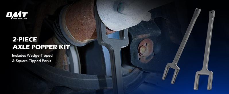 Orion Motor Tech 2 Piece Axle Popper Kit, Inner CV Axle Removal Tool Set for CV Axle Tie Rod and Ball Joint Removal on Front Wheel Drive Cars, Fork and Shim Tool with 14" Long, 2" Opening, truck stuff,gadgets, Automotive Tire Inflator