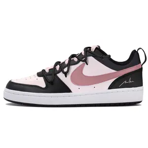 Nike Court Borough OKHR Custom Sneakers for Women: Distressed Deconstructed Style with Pink-Black-White Colorway and Graffiti Accents Verifiable, with credentials and supporting global authentication