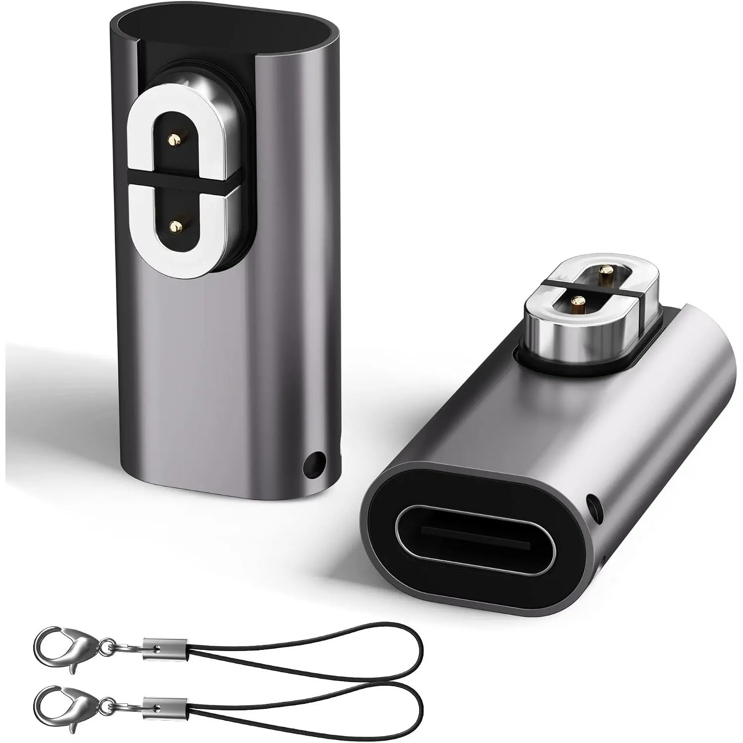 Charger Adapter 2 Pack  for  Headphones, USB C  Charger Straight Converter,Compatible with Aftershokz Aeropex, OpenRun Pro/Air/Mini, OpenComm2, Openswim Pro