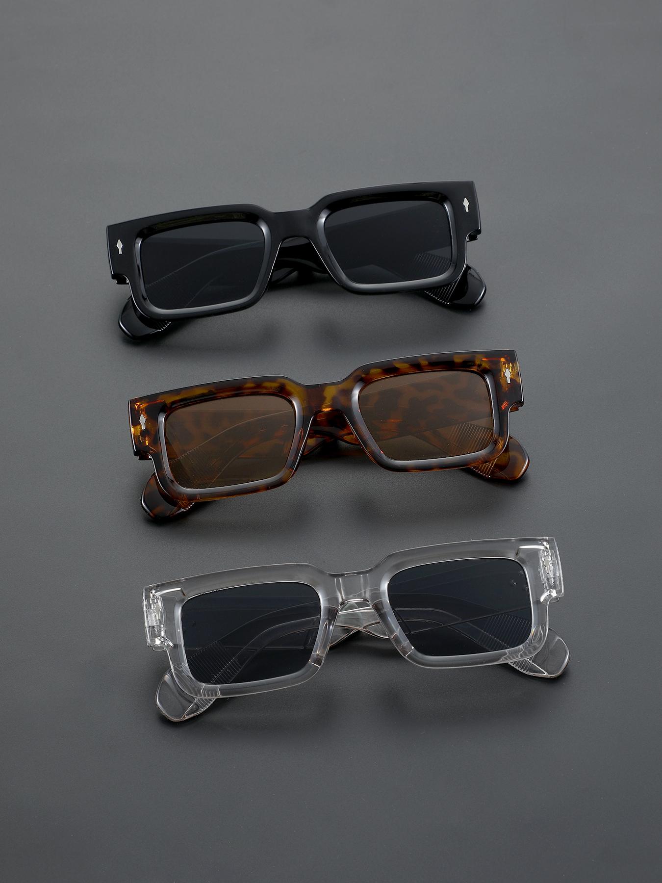 Unisex Simple Style Tinted Lens Sunglasses, Trendy Casual Sunglasses for Everyday Use, Fashion Accessories for Outdoor Activities