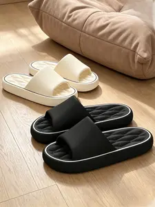Eva Summer Bathroom Slippers for Men, Indoor Slippers, Anti-Slip Quick-Dry Massage Footwear, Medium Width, Casual Style, Perfect for Home Use