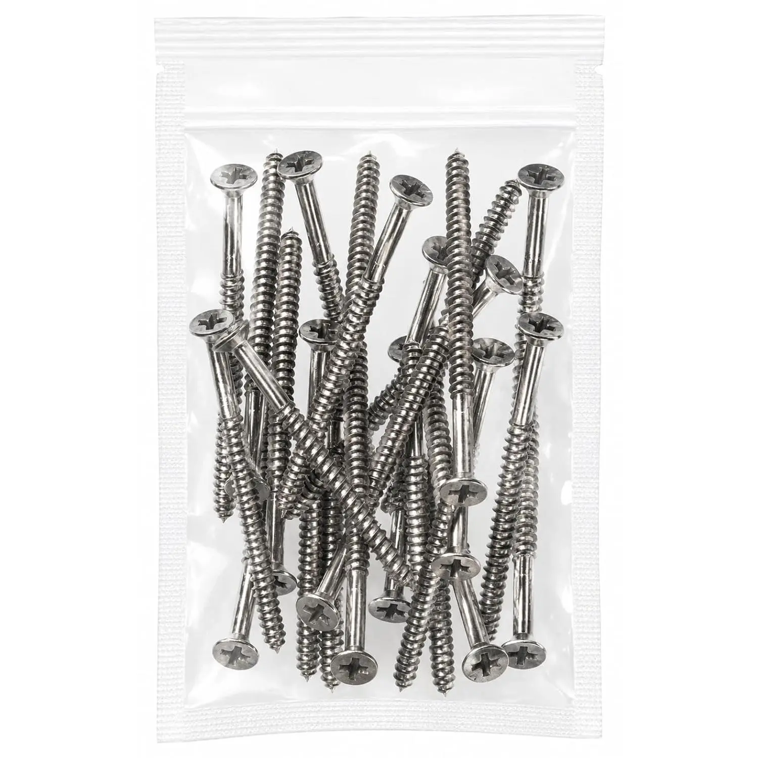Satin  Nickel  Screws 9 X 3 Inch – Extra Long Door Hinge Screws - Door  Screws - 24 Pack