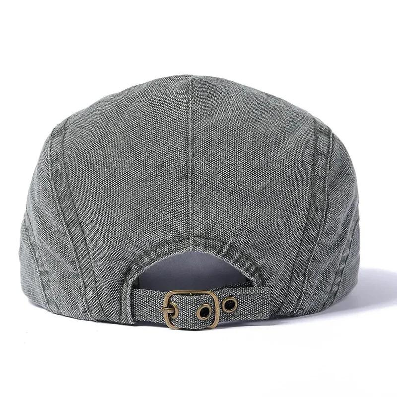 2025 New Styles Spring and Summer Retro Distressed Denim Men's Beret British-style Women's Visor Newsboy Cap and Painter's Hat