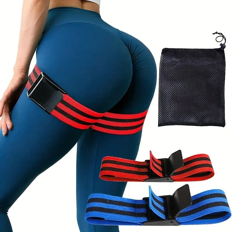 4-Piece Quick-Release Elastic Blood Flow Restriction Bands, Arm Leg Glute Occlusion Training, Home Gym Muscle Building Without Weights