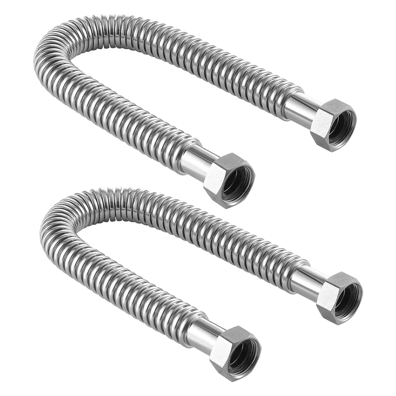 【Summerfinds】VEVOR Water Heater Kit, 24 Inch Length Water Heater Flex Connector, Waters Heaters Installation Kit with 1" FIPx 1" FIP Inlet Outlet Connection for Bathroom, Kitchen, Laundry Room, Boiler Room