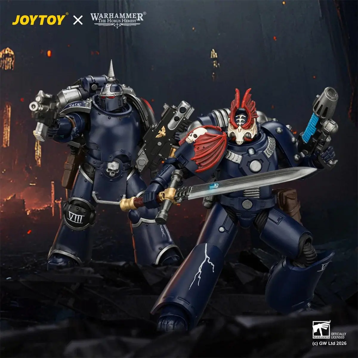 JOYTOY Warhammer "The Horus Heresy" 1/18 Action Figures Night Lords MKVI Tactical Legionary MK III Tactical Legionary