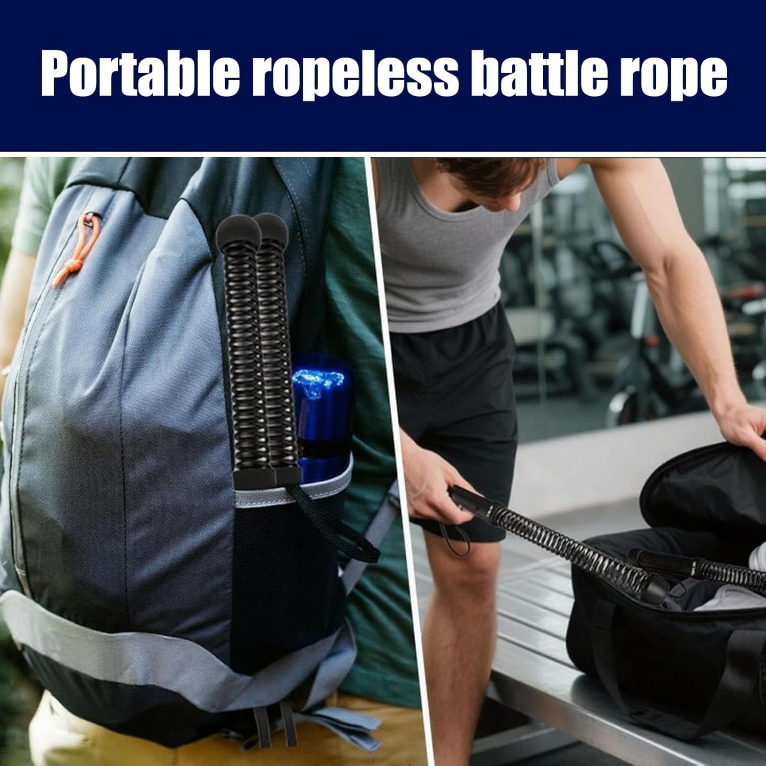 New Upgrade Weighted Cordless Battle Ropes – Quiet Ropeless Training Rope Fitness Equipment for Home Gym, Portable Exercise Battle Rope for Women & Men, Indoor & Outdoor Workouts New Upgrade Weighted Cordless Battle Ropes – Quiet Ropeless Training Rope Fitness Equipment for Home Gym, Portable Exercise Battle Rope for Women & Men, Indoor & Outdoor Workouts