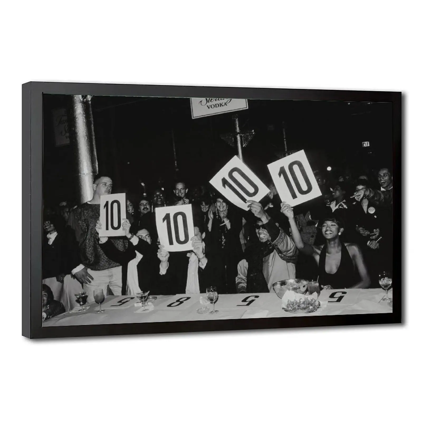 Ballroom Culture Judges Black-and-White Artistic Decorative Poster, Fade-Resistant Wall Art Print with Frame for Living Room Home Decor