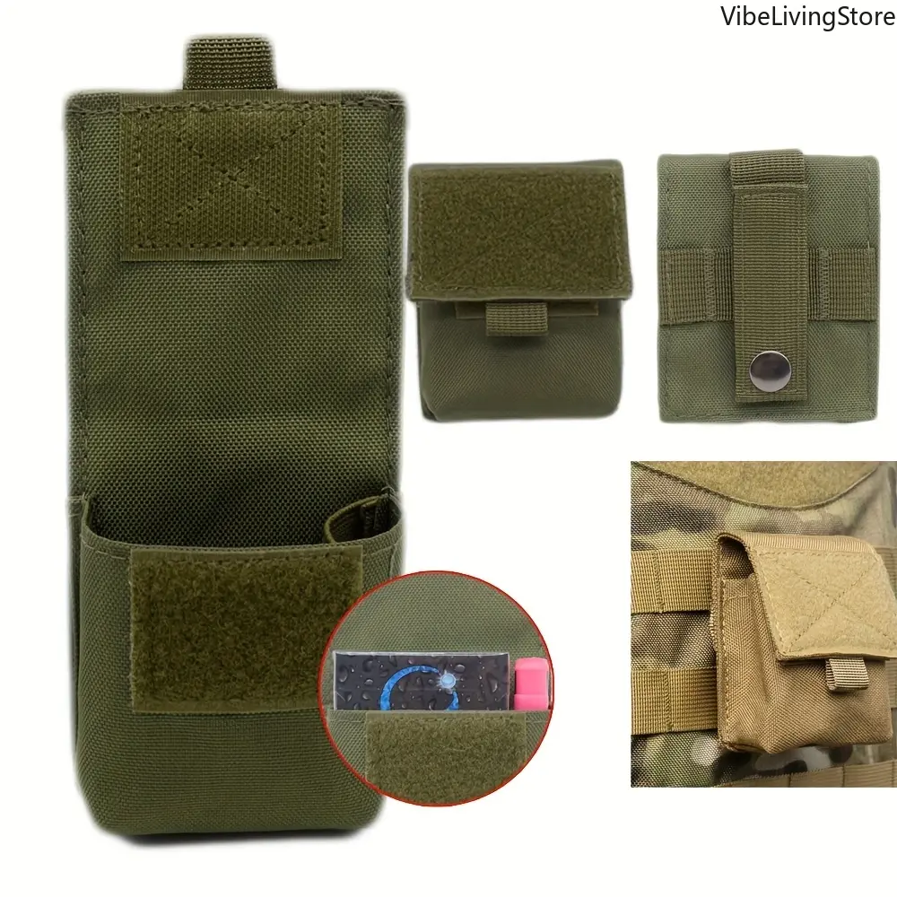 Unisex Compact Molle Pouch - Molle System Utility Mini Wallet, EDC Tool Organizer, Outdoor Gear Waist Pack for Hiking, Camping Accessories, Ammo Mag Bag, Utility Pack