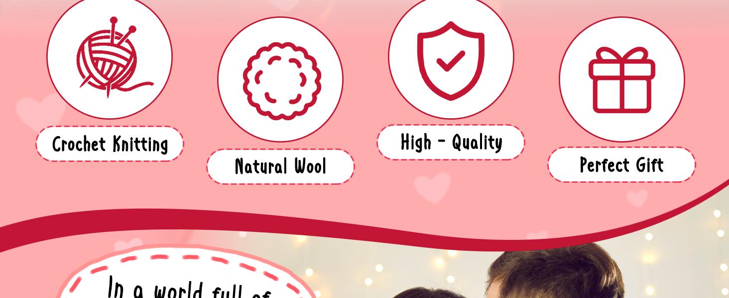 Gifts for Her Wife from Husband Birthday Christmas, to My Wife Handmade Crochet Emotional Mini Funny Penguin, Romantic Wedding Anniversary Valentines Gifts for Women Her, Small Cute Love Sign Decor