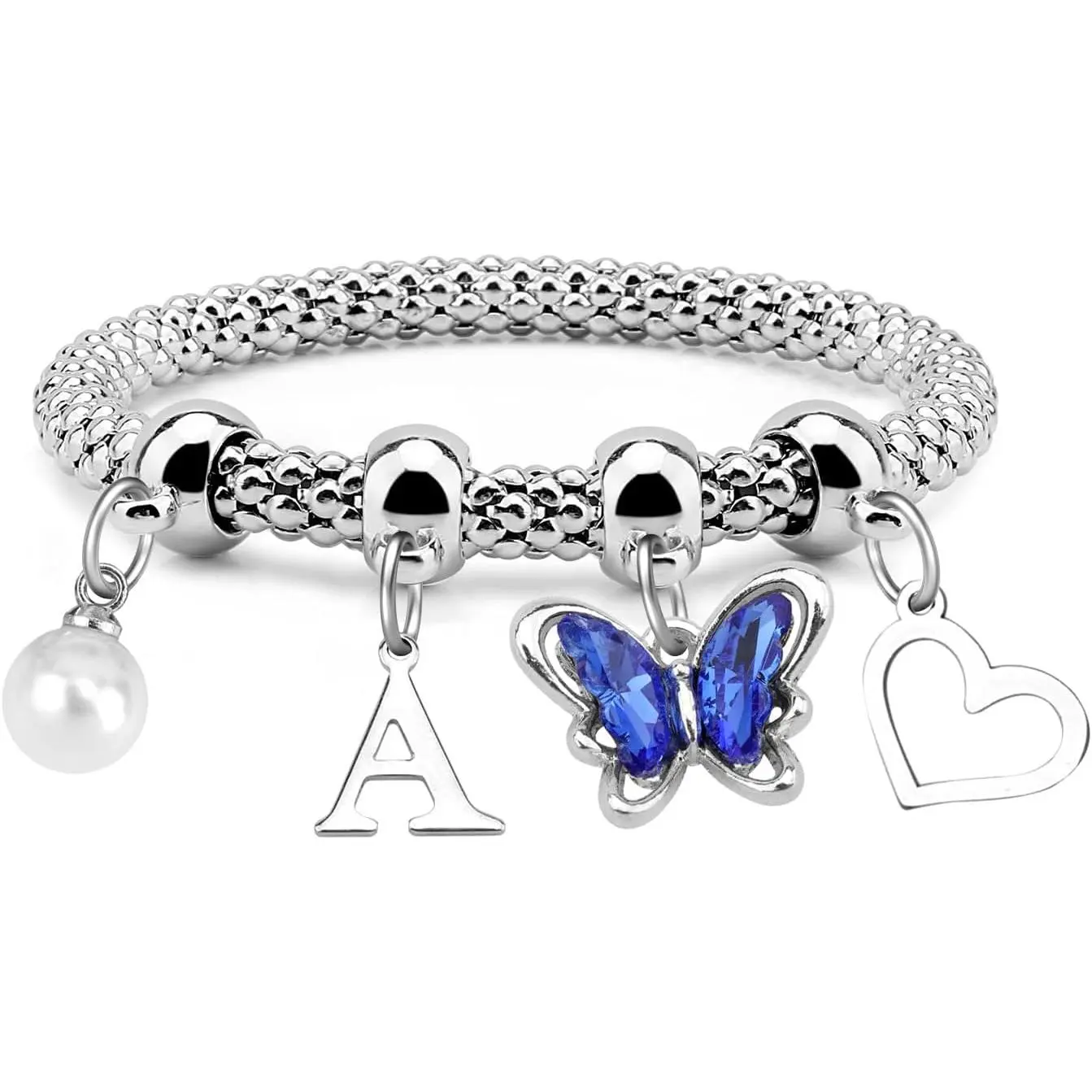 Initial Letter Bracelet Funny 26 Letter Initial A-Z Bracelet for Women Daughter Mom Sisters  Colleague Christmas Birthday  Monogrammed A-Z  Inspirtional  for Her