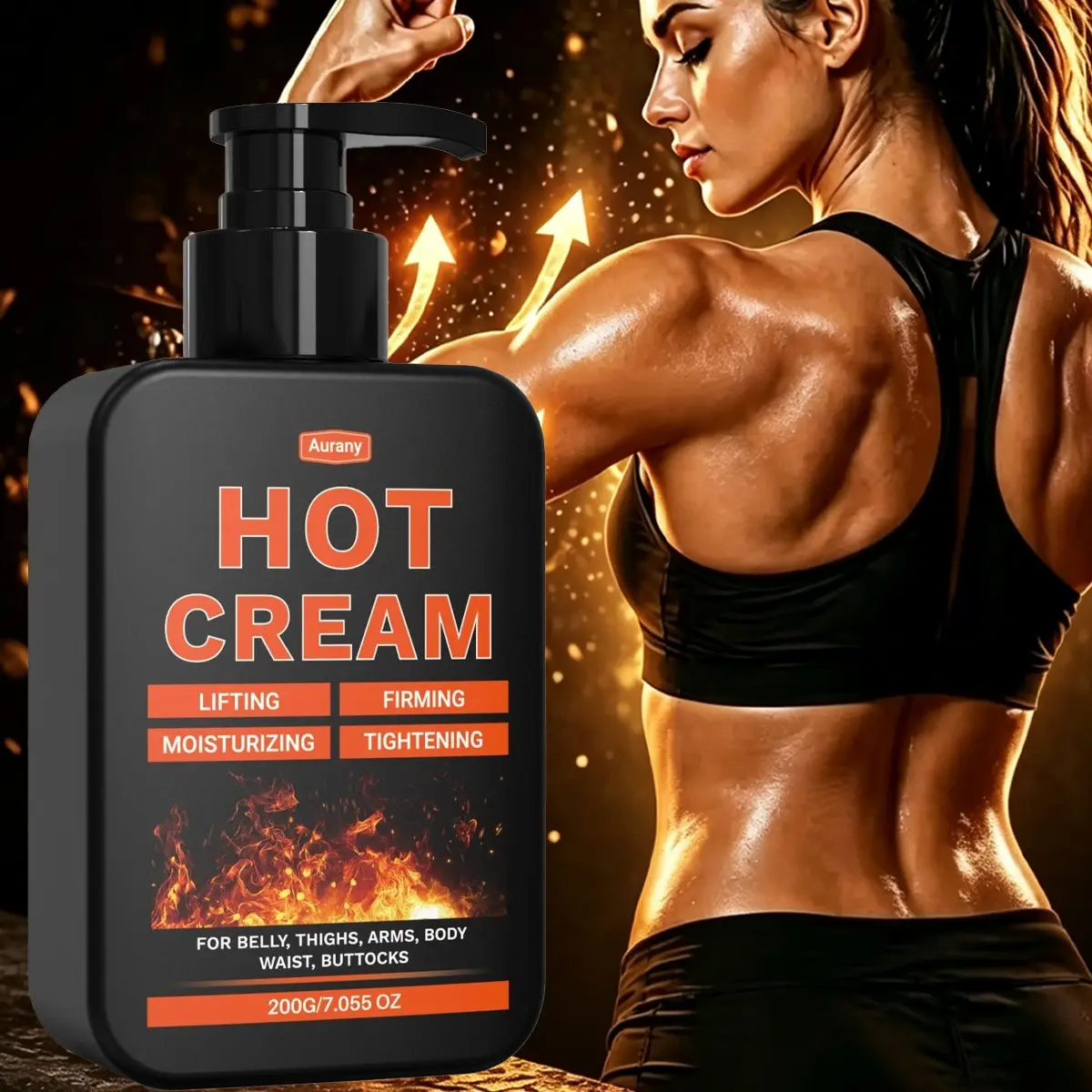 Hot Cream, Firming Body Cream, Belly Firm Cream,  Lifting, Firming & Tightening For Belly, Thighs, Arms, Waist & Buttocks， Deep Moisturizing, Gentle Formula For Full-Body Contouring ，200g For Daily Firming Care