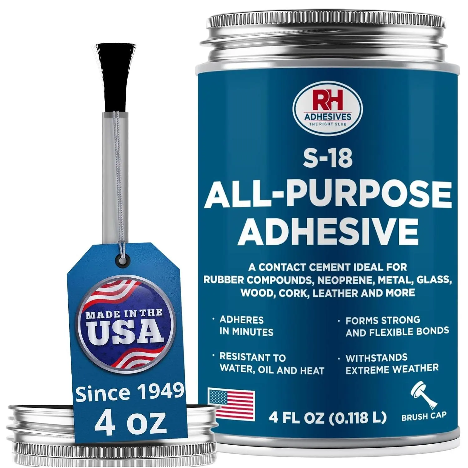 S-18 All-Purpose Adhesive 4 oz - Contact Cement for Headliner & Upholstery