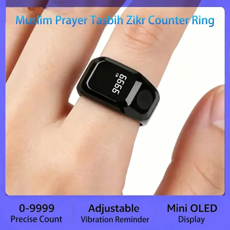 Smart Ring Counter Bluetooth APP OLED Display Vibration Digital Finger Tally Counter for Tasbih Tasbeeh Knitting Crochet Count