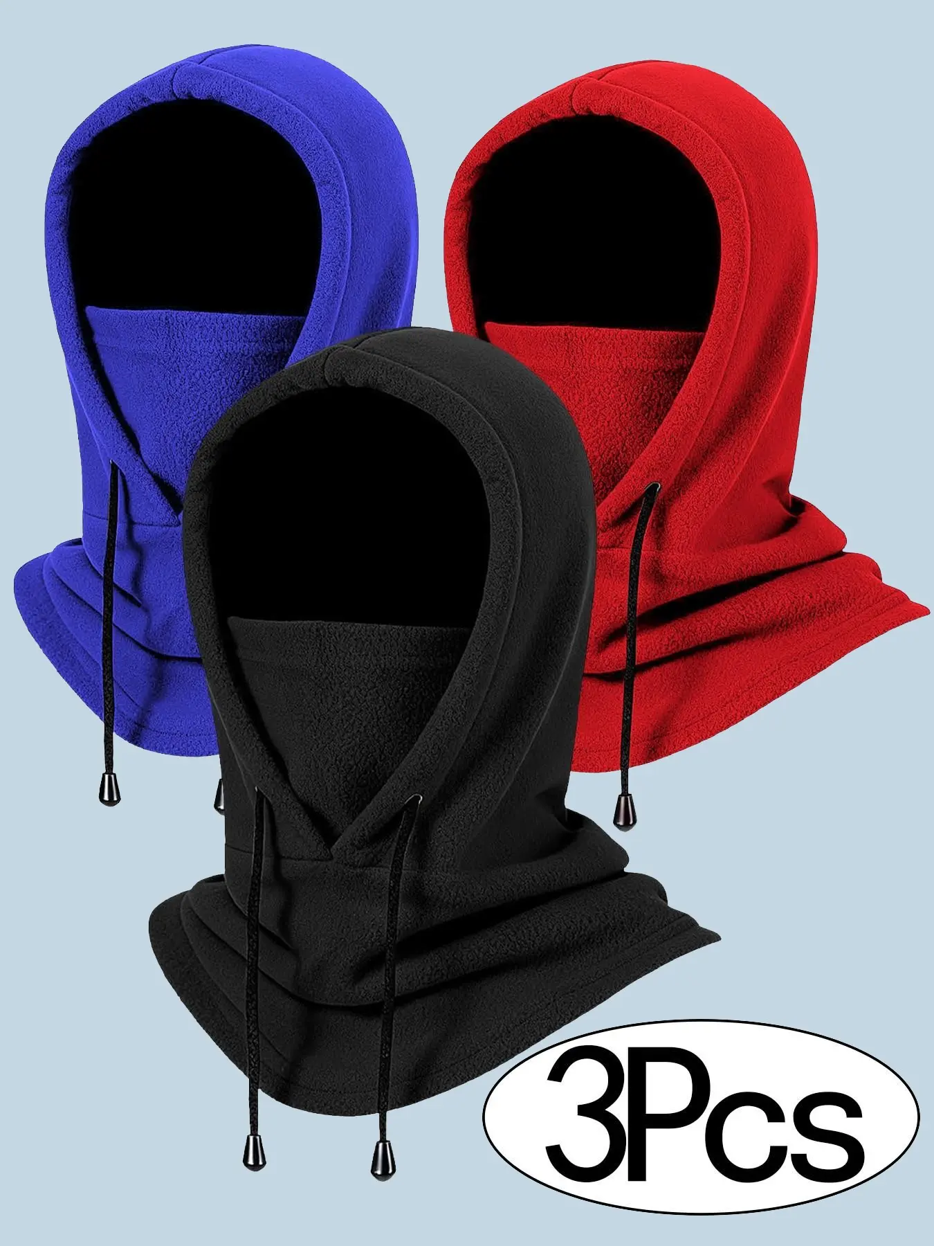 3 Pcs Balaclava Cold Weather Fleece Windproof Ski Mask Winter Breathable Thermal Face Mask Neck Warmer Scarf Helmet Hood，Winter Balaclava Ski Face Mask: Balaclava for Men Women Warm Windproof Face Cover Neck Warmer Hood Hat Cold Weather Skiing