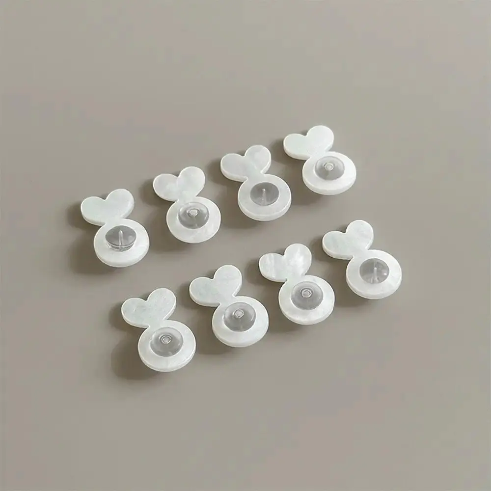 10-Pcs Hypoallergenic Soft Silicone Earring Lifters (0.3g Per Piece, 10mm×6mm×3mm) - Transparent, Ultra-Light, Invisible Jewelry Adjusters for Heavy Statement/Stud Earrings, Prevents Sagging, Secure Daily Fit