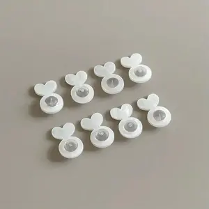 10-Pcs Hypoallergenic Soft Silicone Earring Lifters (0.3g Per Piece, 10mm×6mm×3mm) - Transparent, Ultra-Light, Invisible Jewelry Adjusters for Heavy Statement/Stud Earrings, Prevents Sagging, Secure Daily Fit