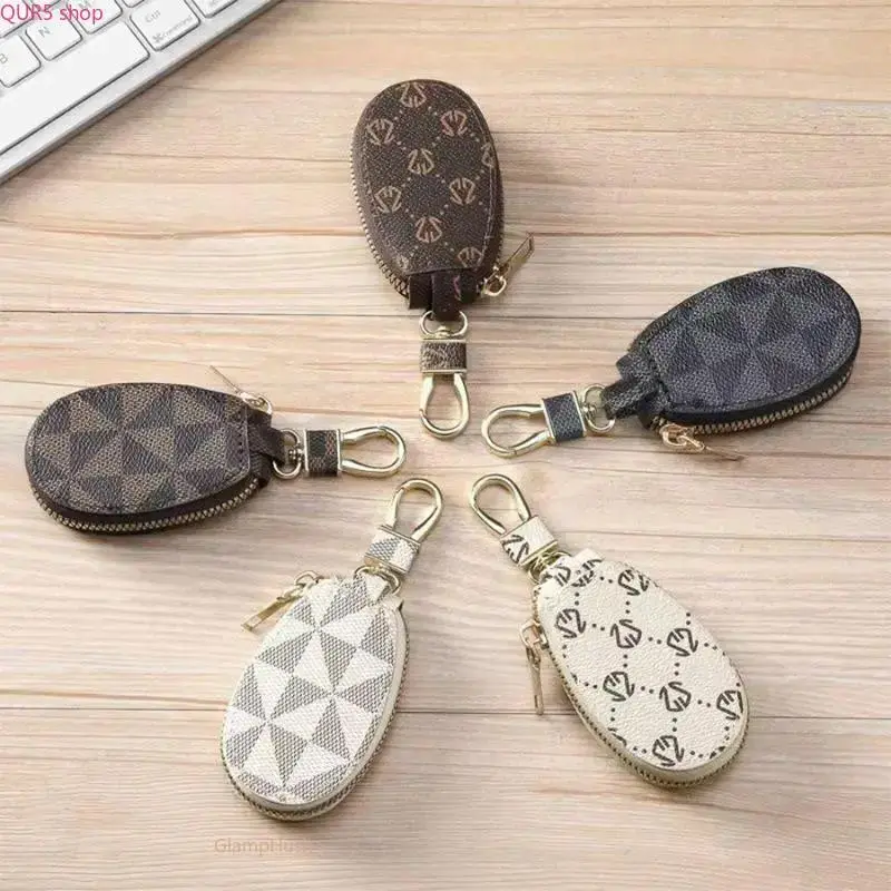 Unisex Leather Metal Key Holder Organizer, Compact Lightweight Anti-Loss Tangle-Free Multifunctional Keychain, Pocket-Friendly Accessory For Daily Carry, Travel And Bag Attachment