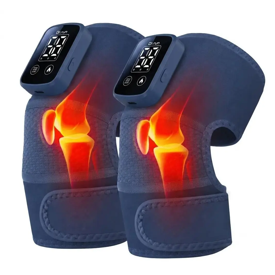 2027 Upgraded Heated Knee Pad, 1/2 Pack Rechargeable Knee Wrap with 5 Heat Levels & 3 Vibration Modes, 2500mAh Battery, Breathable Non-Slip Design for Men Women, Winter Warmth Holiday Gift for Family & Friends