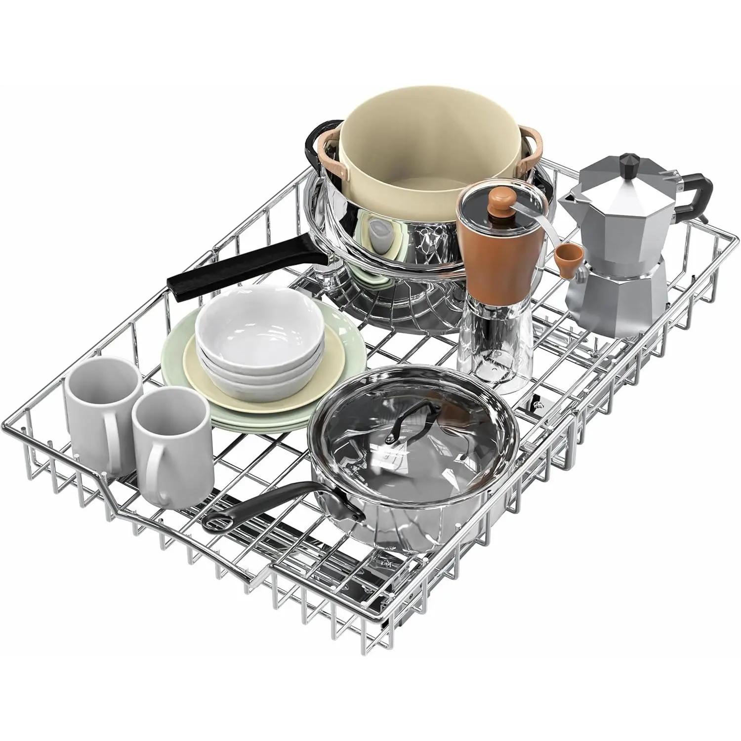 Under Cabinet Pull Out Sliding Shelf Drawer Organizer 21" D x 14" W