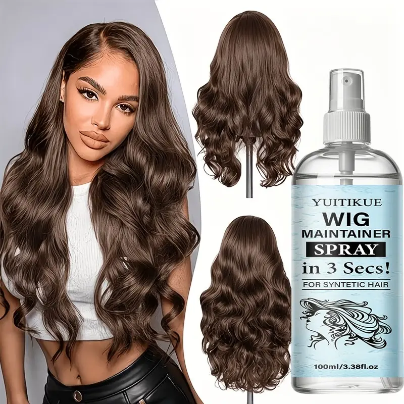 Yuitikue Wigs Care Spray, No-Rinse Formula, Prevents Dryness, Extends Wig Lifespan, Suitable for All Types of Wigs, 100ML