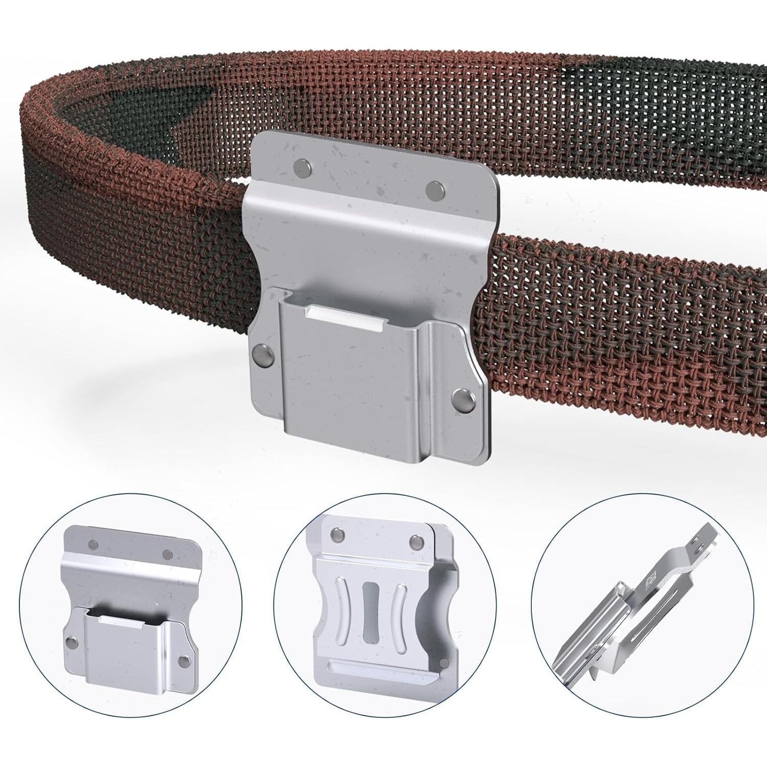 DrillCatcher, Drill Holder for Tool Belt, Up to 2" Belt, Quick Response Low-Profile Drill Clip, Compatible with Impact Driver, Nailer,