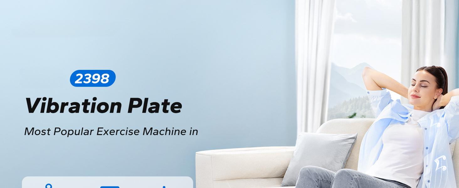 Vibration Plate Exercise Machine with Bluetooth Silicone Pedal LED Display & Remote Control for Full Body  Home Gym Equipment