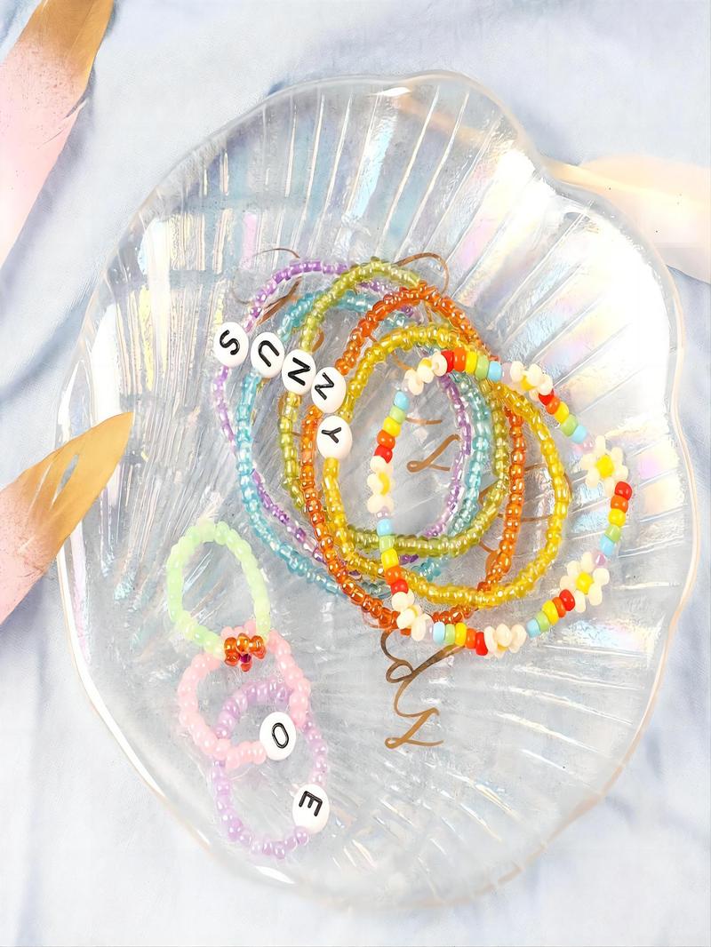 2 Box/11000pcs 3mm Glass Seed Bead & 1200pcs Letter Bead, DIY Jewelry Making Tool Kit For Necklace, Bracelet, Wristlet Keychain Making, Pride 2025, LGBTQ