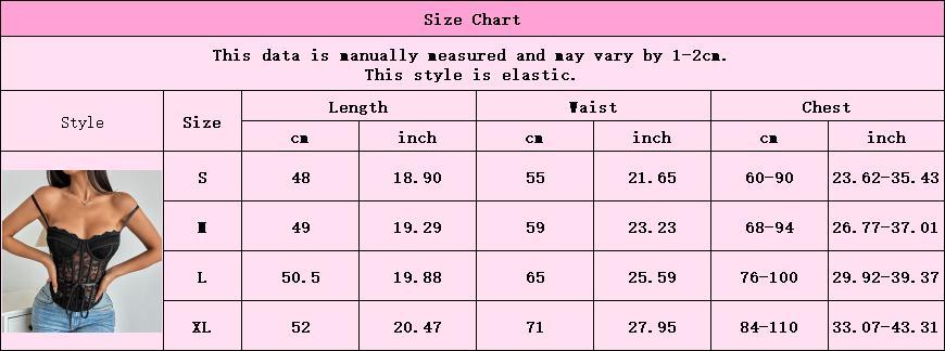 Hot Girl Lace-Up A-Line Slim Fit Hot Girl Fishbone Lace See-Through Camisole, Close-Fitting and Breathable, Simple and Fashionable, Can Be Worn in Any Place