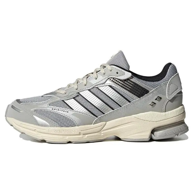 Adidas Spiritain 2000 Unisex Casual Running Shoes – Breathable Fabric, Low-Top, Silver Gray Verifiable, with credentials and supporting global authentication