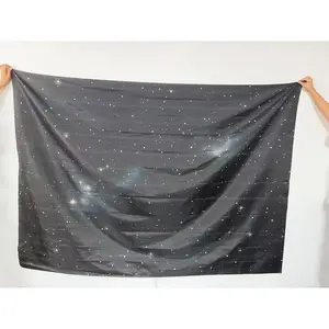 Starry Sky Pattern Background Banner, 1 Count Night Starry Sky Background Banner, Wall Decoration, Photography Background for Birthday Party Decoration, Ornaments