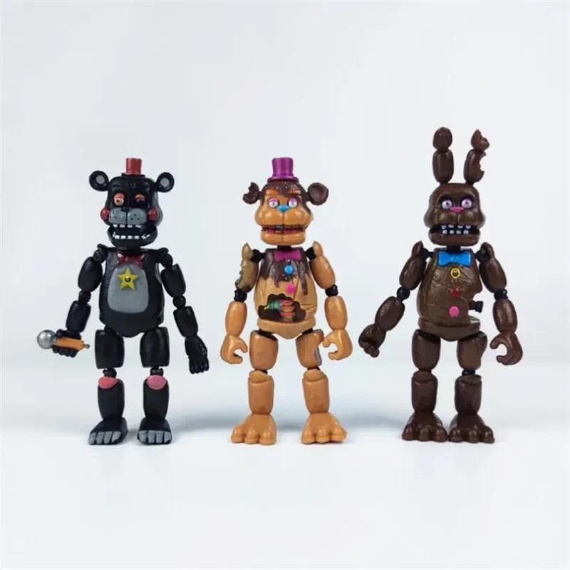 6Pcs Special Edition Anime Figure Detachable Joint Bonnie Bear Freddy Action Figure Model Toys