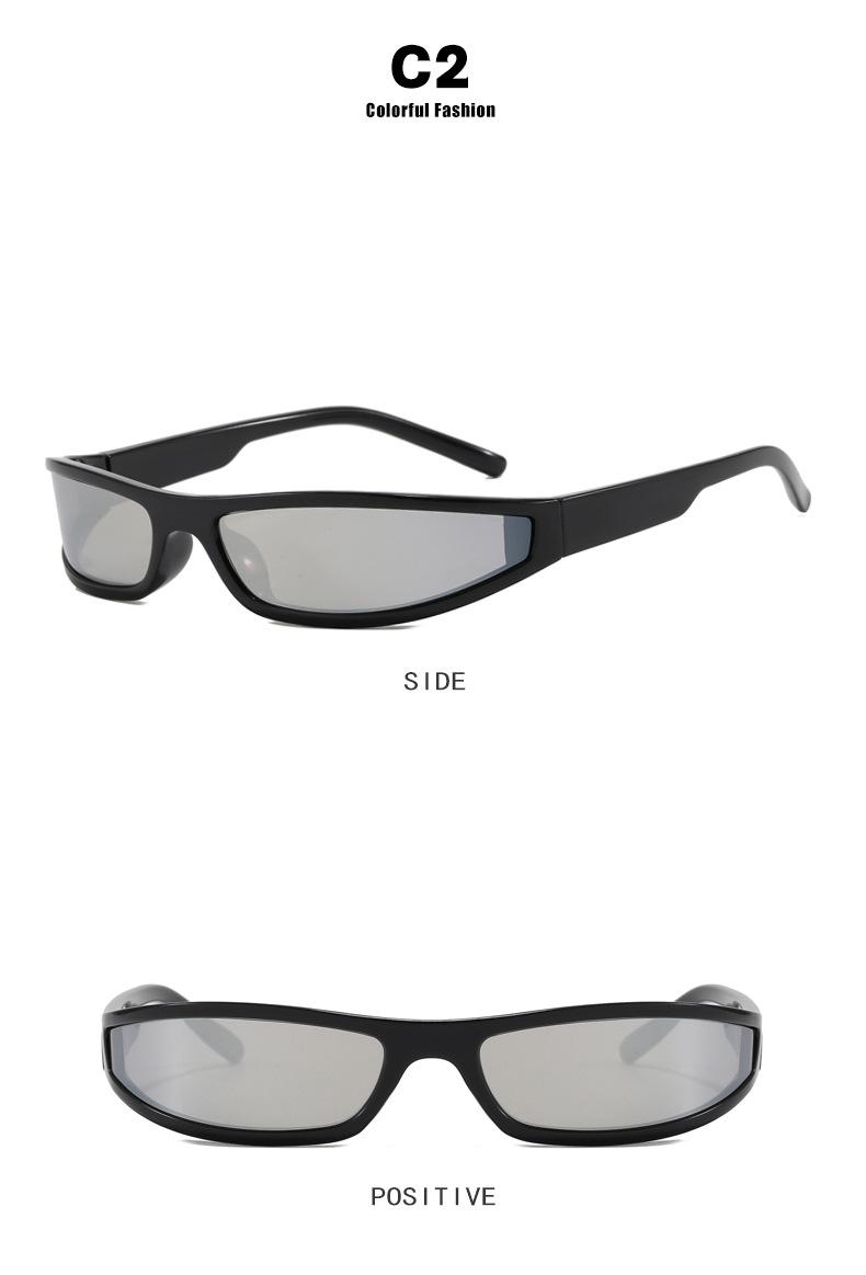 Y2K Wrap Around Futuristic Sunglasses for Women Men | UV400 Protection 2000s Cyberpunk Sport Sunglasses, Trendy Slim Shield Shades for Streetwear Festival Daily Wear