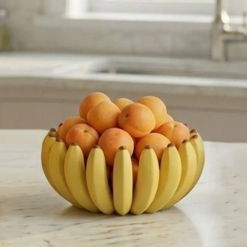 3D Printed Banana Theme Fruit Candy Tray, Modern Sweet Treat Holder for Kitchen Counter or Desk, Office Snack Decorative Plate, Plastic Dessert Plates, Food Trays