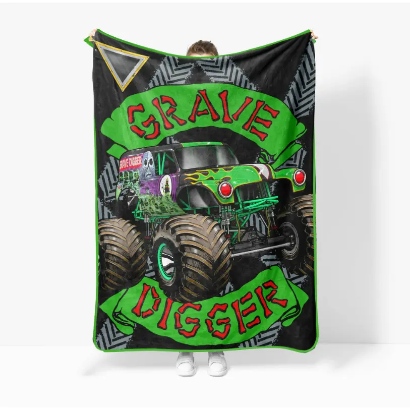 Sunny Side Up  Grave Digger Throw Blanket