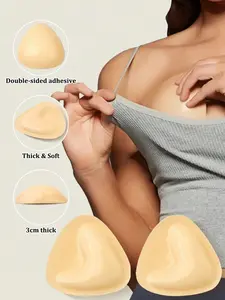 3cm Thick Double-Sided Adhesive Bust Pads, Cleavage Enhancing Sticky Bra Lift Inserts, Suitable for Bras and Swimwear, Comfortable and Secure Fit
