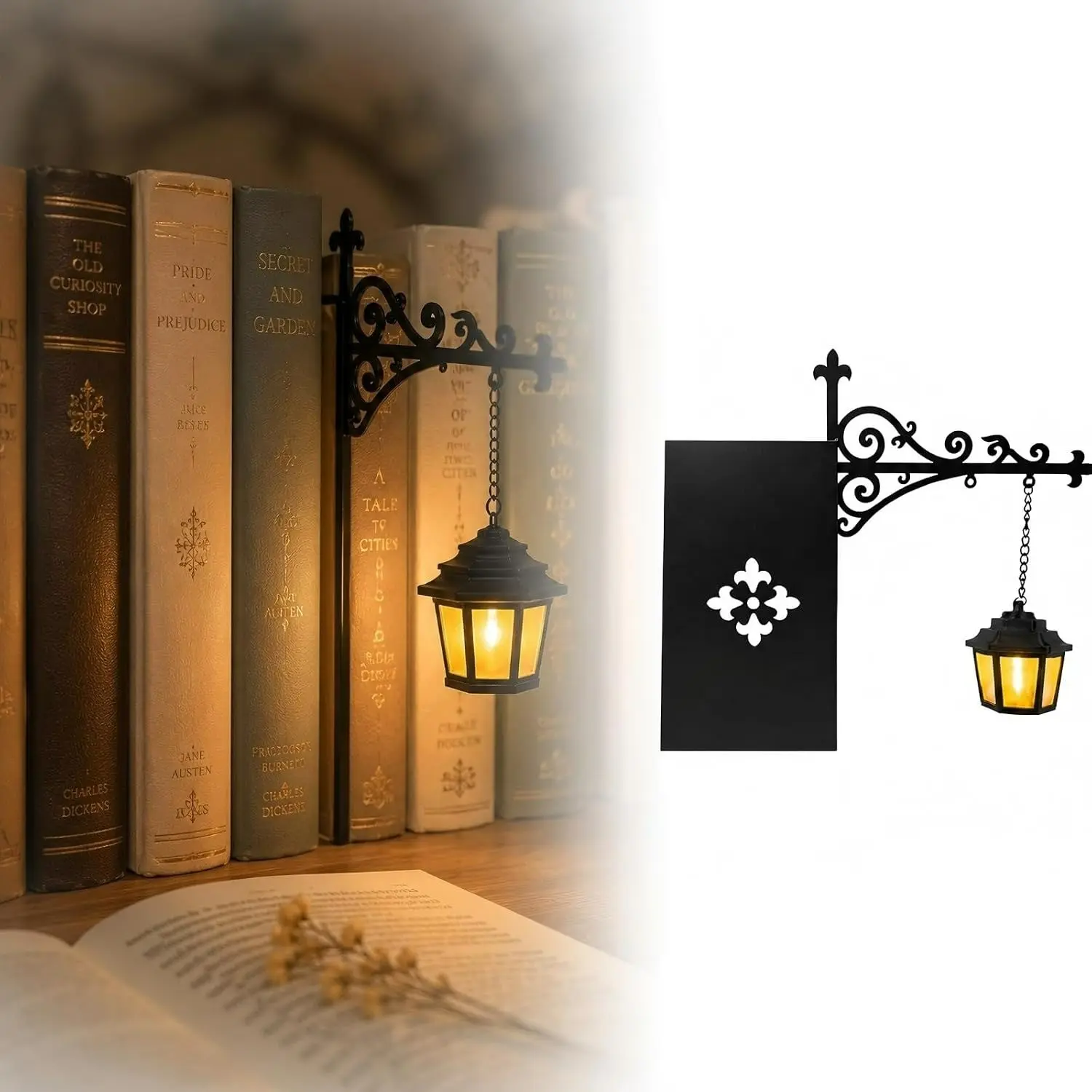 Halloween Desktop Decor, Library Lantern, Vintage Book Corner Lamp, Home Library Reading Corner Decoration, Multi-Functional Study Desk Light, Halloween Gift