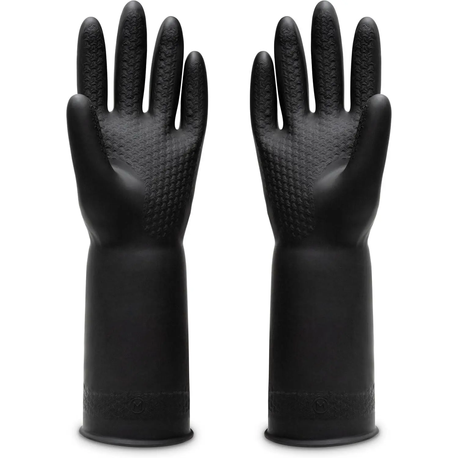 Chemical Resistant Latex Gloves,Cleaning Protective Safety Work Heavy Duty Rubber Gloves
