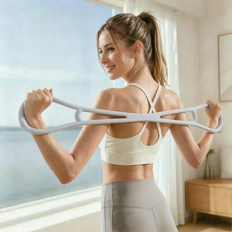 Arm Exercises 2.0 Upgraded Version, 8 Exercises Bands, 15-25lbs, 8-Shaped Resistance Bands, Full Body Fitness, Portable Home Workout