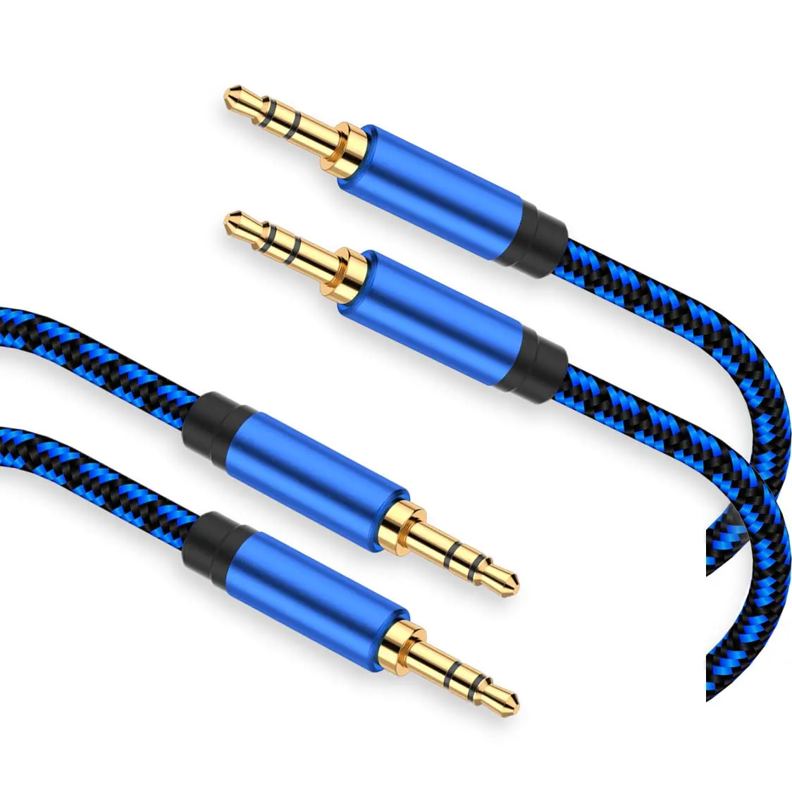 2-Pack Aux Cord 6.6ft - Nylon Braided 3.5mm Audio Cable for Car Stereo, Aux Cable for Headphones, Speakers,ANC,Wireless,Noise,Cancelling,Lightweight,In-Ear,wh,1000x,fitness,earbuds,usb,dongle,trucker,driver,ipx5,sweatproof