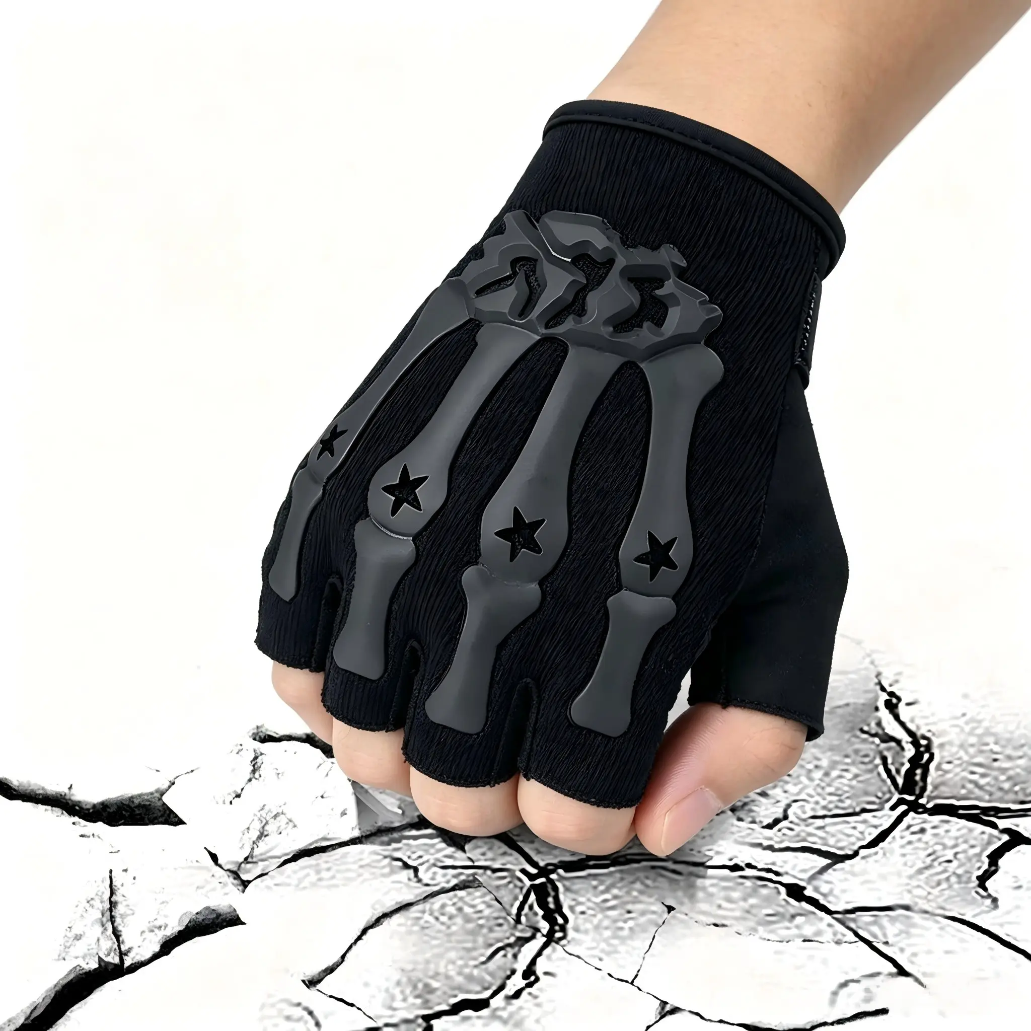 Half Finger Cycling Gloves, 1 Pair Engineered Non-slip Grip Breathable Snug Fit Control Tactile Feedback Keeping Hands Dry Gloves, Outdoor Athletic Sports Gloves for Motorcycle Cycling & Climbing & Hiking & Hunting