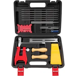 16Pcs Chainsaw Chain Sharpener Kit, Including Files, Depth Gauge, Stump Vise, Felling Wedge and More, Fast Sharpening for Dull Blades, Ideal for Forestry, Firewood & DIY