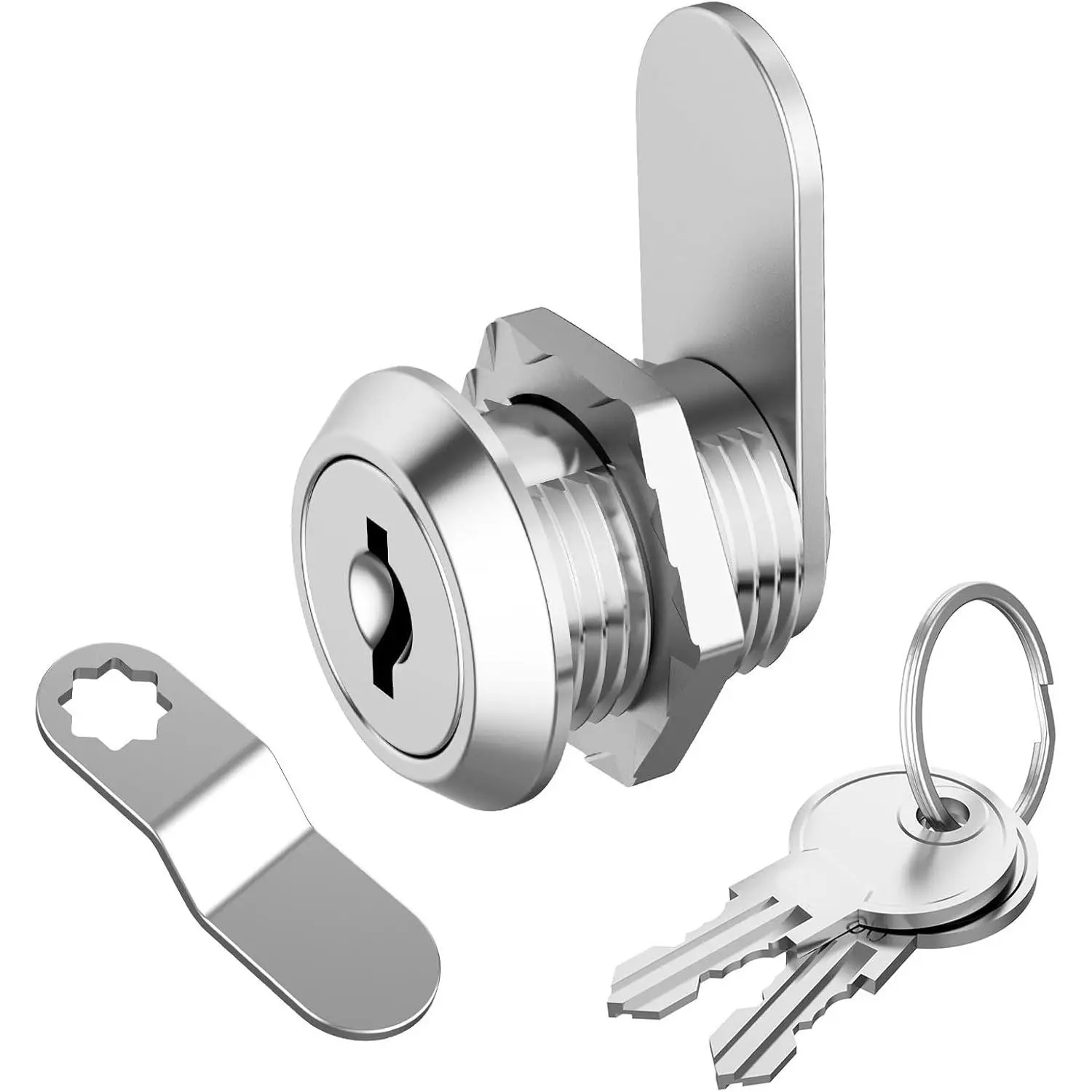 1 Pack Cabinet Locks with Keys 5/8" Cam Lock Keyed Alike Mailbox RV Cabinet Lock for Secure File Cabinet Mailbox Toolbox Drawer Replacement Lock Zinc Alloy