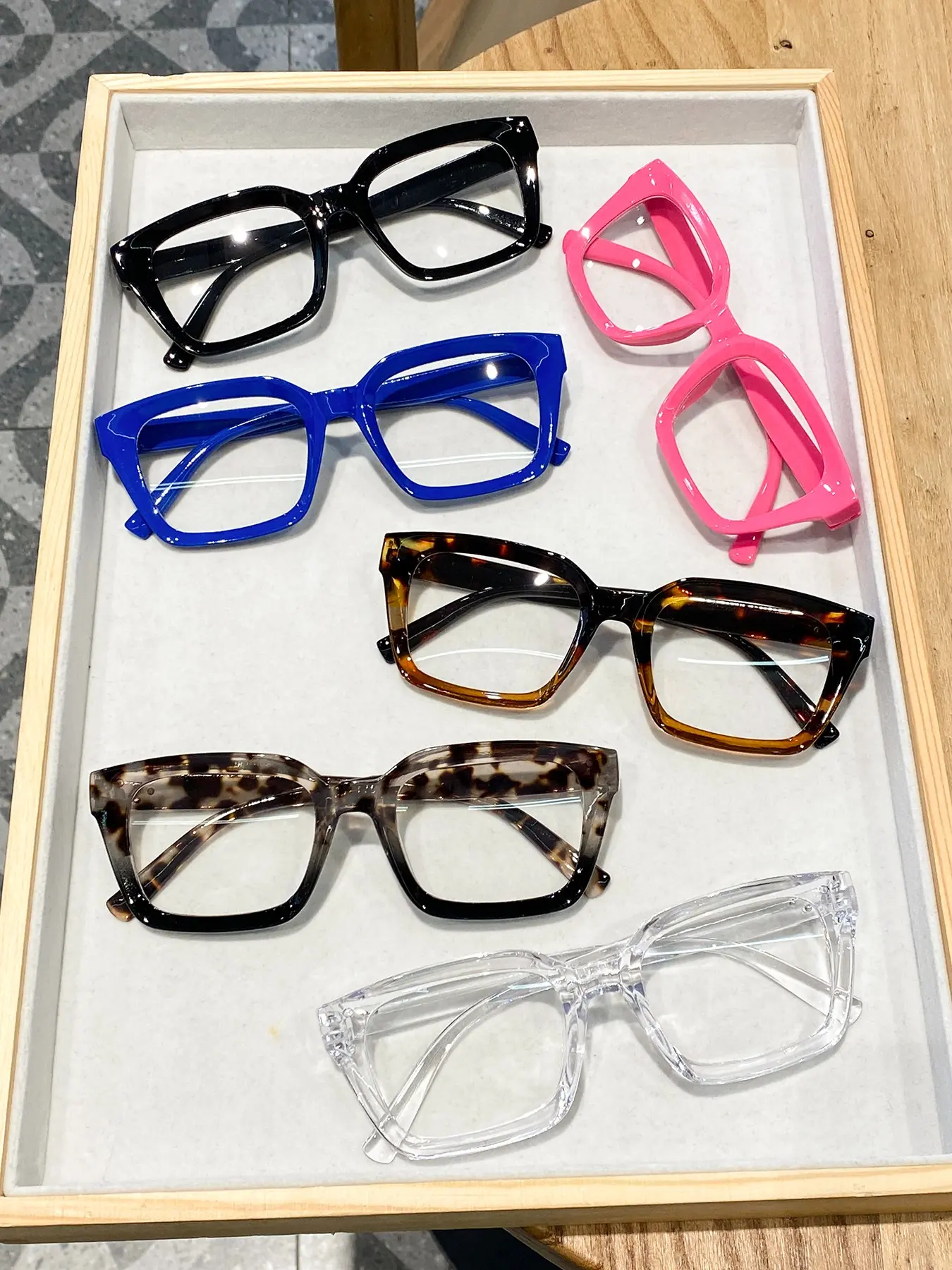 6pcs Women's Plastic Square Frame Glasses, Trendy Square Frames, Cute Minimalist Style, Trendy Fashion Eyewear for Daily Commuting and College Wear, Stylish Eyewear