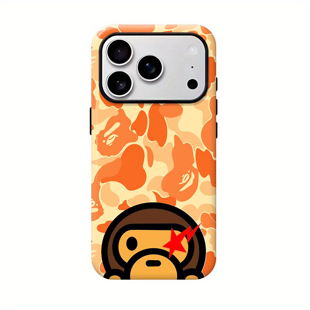 Bape Protective Camo Streetwear Phone CaseSuitable for iPhone 17/16/15/14/13/12/11 ProMax/Plus and Samsung Galaxy S23FE/22/23Impact Resistant Hard Case with ImpactDispersion Technology & Flexible Rubber LinerGlossy Finish UV Protected 2-Piece Design, Prot