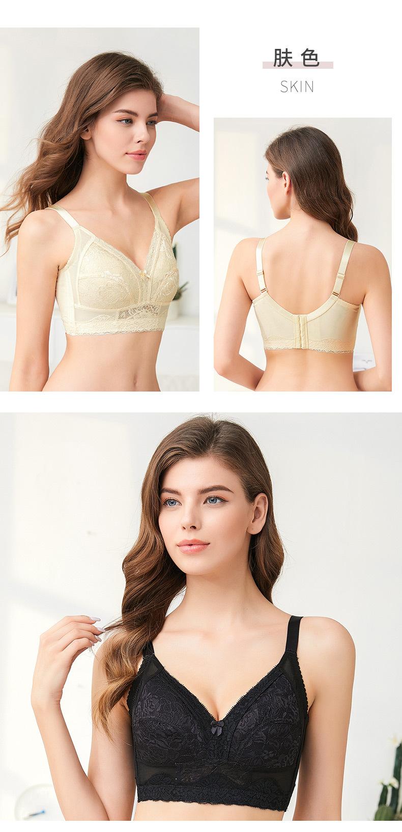 Classic wireless, non-padded, lightweight full-cup bra, plus size, specially designed to enhance and minimize large busts, prevent outward expansion