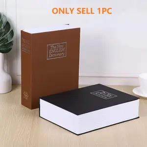 1pc Mini Safe Box Simulation Book Security Money Jewelry Box with Lock Keys for Home Office storing money, , jewelry Hidden Secret Security Book Money Box with Combination Lock Safe Box Cash Box with Lock Hidden Safebox